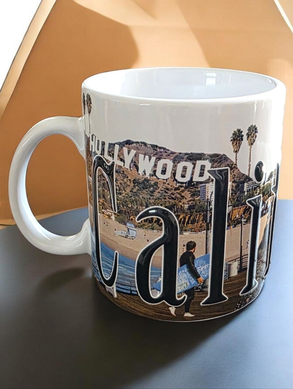 Americaware California Color Relief Souvenir Mug 2015 Microwave Dishwasher Safe